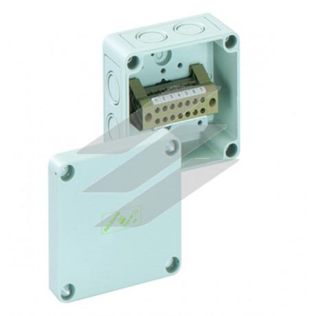 Корпус RKK 4/07-7х4² (94х94х57мм), клема 7х4мм², полістирол, 7 метричних вводів під М16/20, IP66, Spelsberg